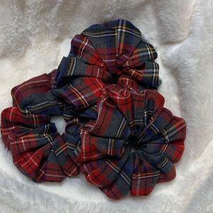 Handmade Plaid Scrunchie
